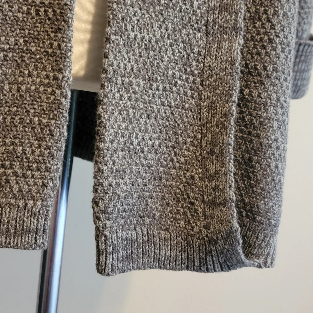 Marled Cardigan Sweater Petite‎ XL Knit Shawl Cottagecore Granny Brown Warm